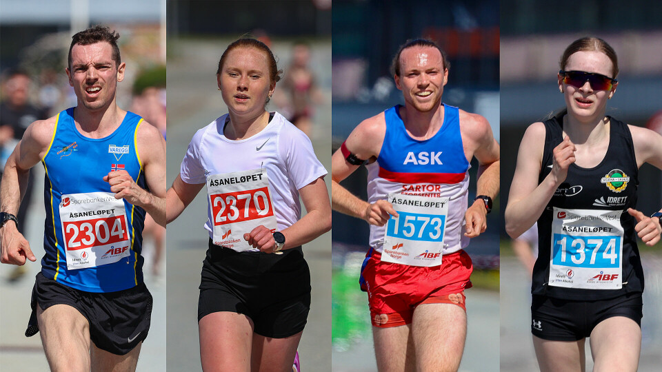 Tage Morken Augustson, Adele Norheim Henriksen, Marius Garmann Sørli og Aurora Veen Torkildsen vant i årets Åsaneløp. (Alle foto: Arne Dag Myking) Tage Morken Augustson, Adele Norheim Henriksen, Marius Garmann Sørli og Aurora Veen Torkildsen vant i årets Åsaneløp. (Alle foto: Arne Dag Myking)