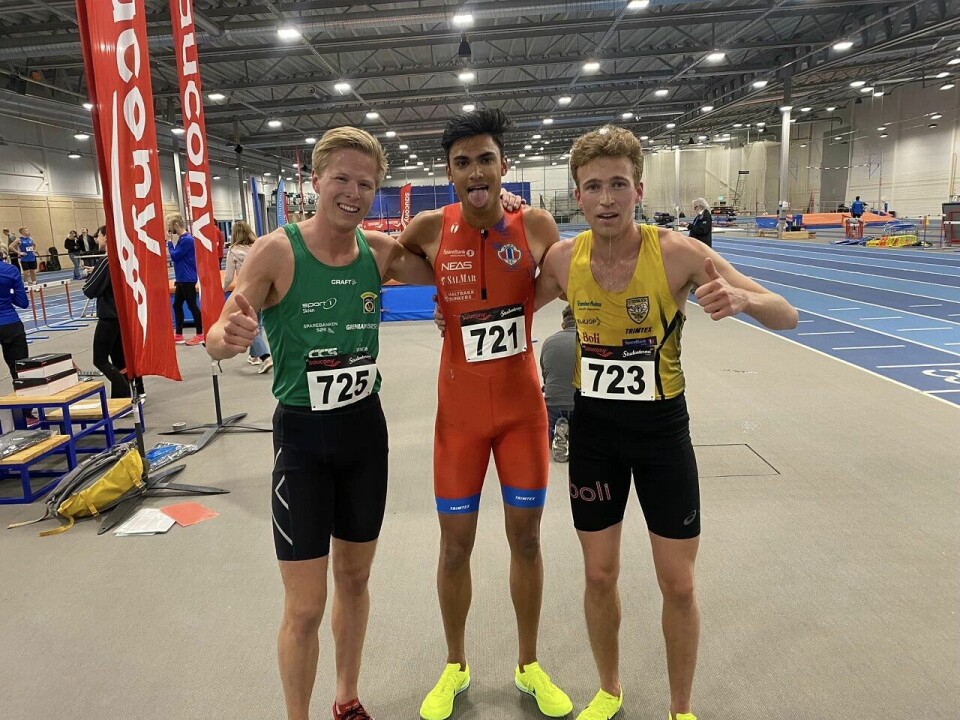Fornøyd trio fra Team Trøndelag etter sterk løping i Sollentuna (fra venstre): Halvor Nymoen Winberg, Kristoffer Sagli og Mathias Flak. (Foto: Håvard Sagli) Fornøyd trio fra Team Trøndelag etter sterk løping i Sollentuna (fra venstre): Halvor Nymoen Winberg, Kristoffer Sagli og Mathias Flak. (Foto: Håvard Sagli)