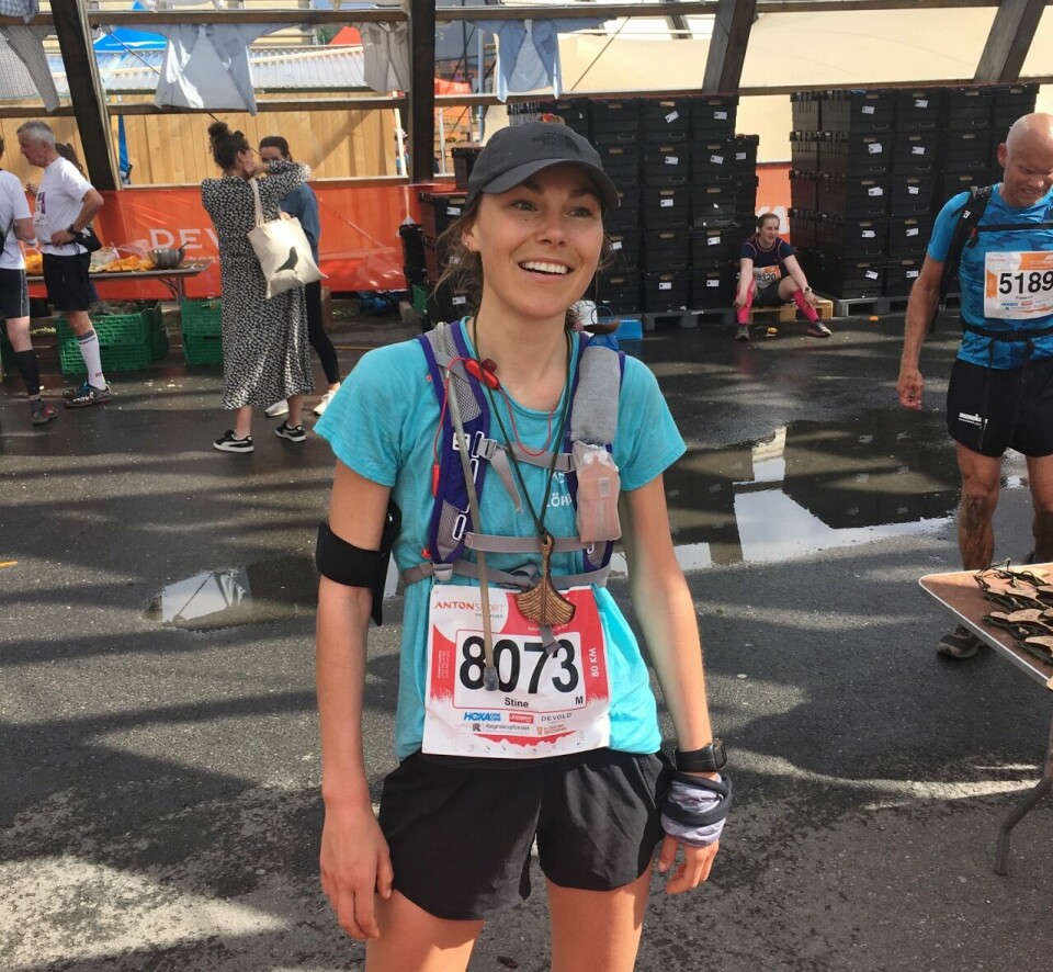 Stine Holager vant den lengste distansen på Ecotrail med god margin. (Foto: Emma Holager) Stine Holager vant den lengste distansen på Ecotrail med god margin. (Foto: Emma Holager)