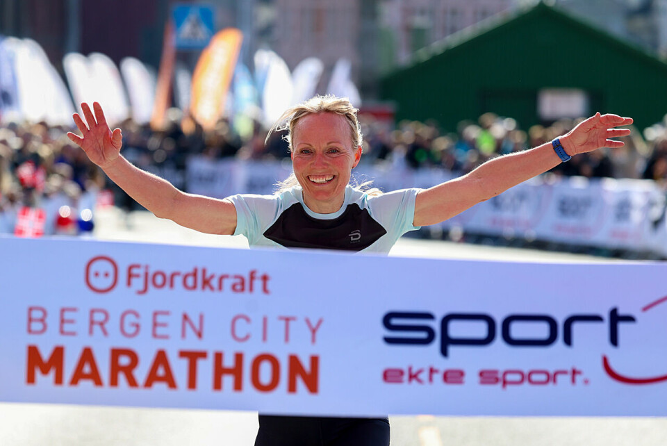 Renate Galleberg vinner for første gang Bergen City Marathon. (Alle foto: Arne Dag Myking) Renate Galleberg