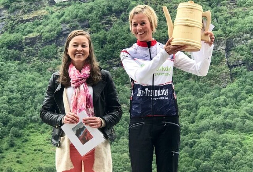Borghild Løvset satte løyperekord i Nibberittet Pallen_damer_sykkel