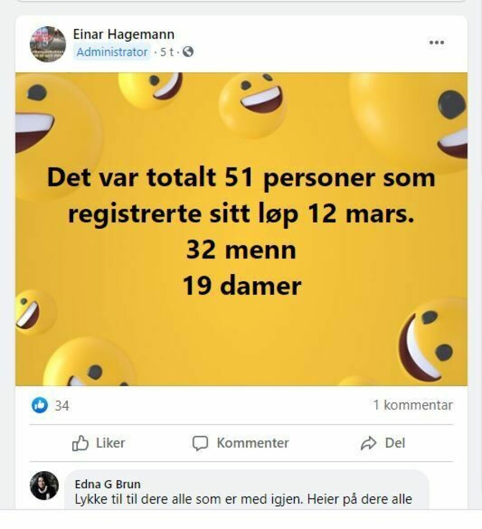 51 personer er fremdeles med i det spinnville Hagemanns Høydemeterløp Status_12.mars.JPG