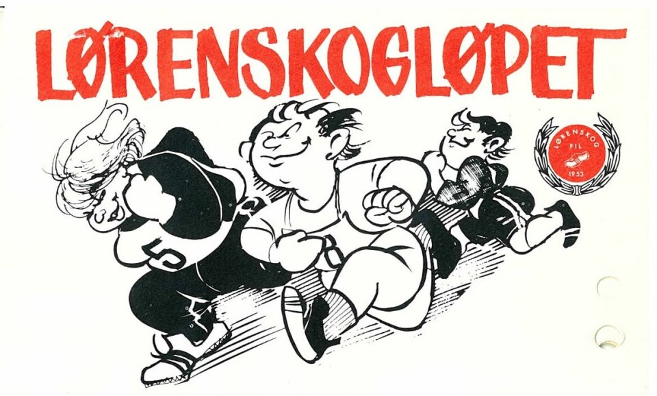 Illustrasjon fra programmet 1982, tegnet av Britt Haaland Illustrasjon fra programmet 1982, tegnet av Britt Haaland
