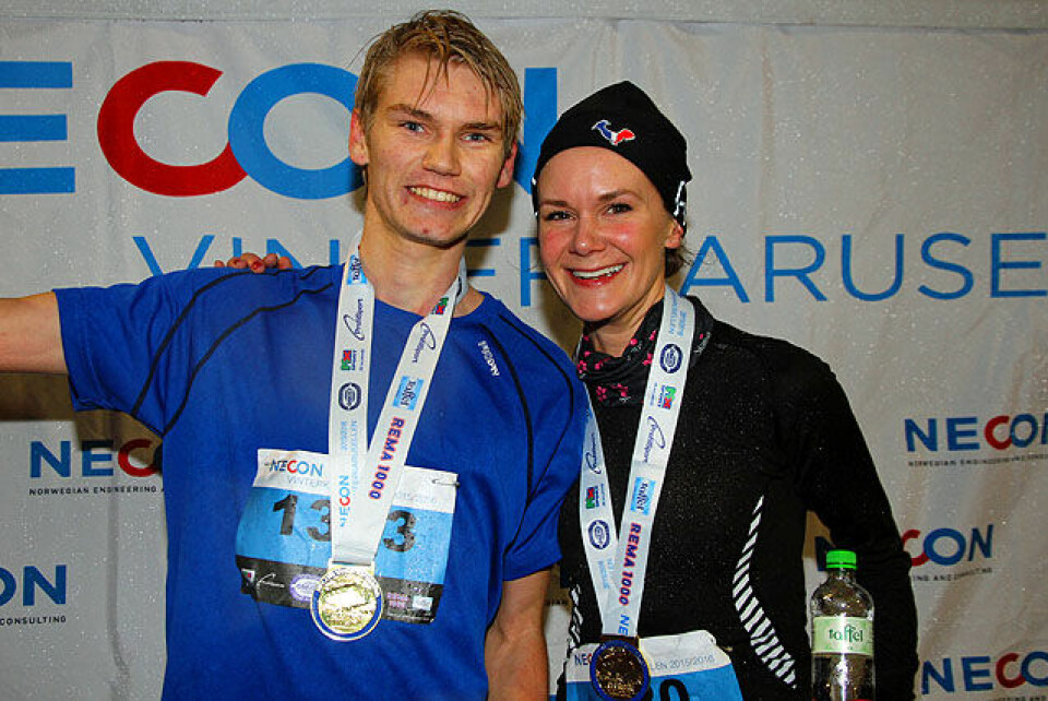 Olav Endre Østervold og Christine Revheim-Hansen var de raskeste i 5-km-løypen. Olav Endre Østervold og Christine Revheim-Hansen var de raskeste i 5-km-løypen.
