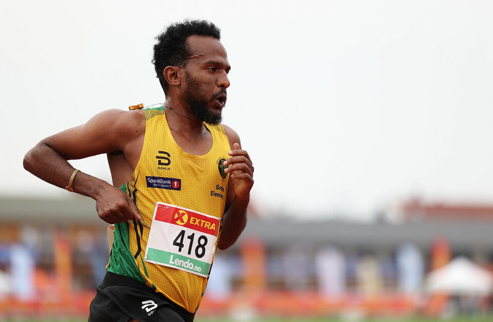 Awet Kibrab tok en klar seier i B-finalen på 5000 m. (Foto: Samuel Hafsahl) Awet Kibrab tok en klar seier i B-finalen på 5000 m. (Foto: Samuel Hafsahl)