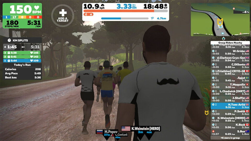 Løpe ute eller på tredemølle - Hva er forskjellen? zwift.jpeg