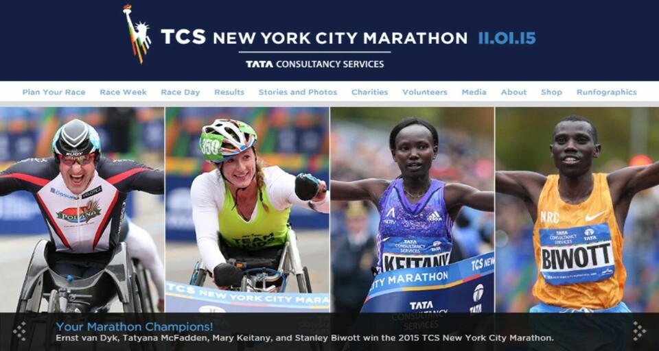 Ernst van Dyk, Tatyana McFadden, Mary Keitany, and Stanley Biwott win the 2015 TCS New York City Marathon (foto: NYRR) Ernst van Dyk, Tatyana McFadden, Mary Keitany, and Stanley Biwott win the 2015 TCS New York City Marathon (foto: NYRR)