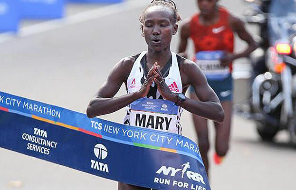 Kristen Aaby beste norske i TCS New York City Marathon Mary_Keitany_maalpassering_Foto_NYRR.jpg