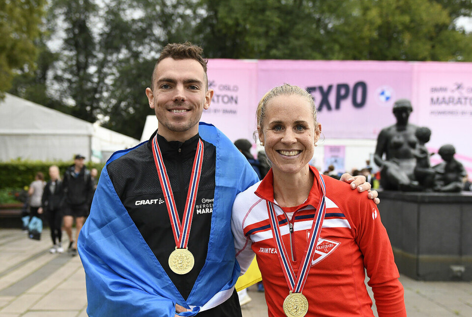 Tage Morken Augustson og Kristin Waaktaar Opland ble norgesmestere på maraton. (Foto: Bjørn Johannessen) Tage Morken Augustson og Kristin Waaktaar Opland ble norgesmestere på maraton. (Foto: Bjørn Johannessen)