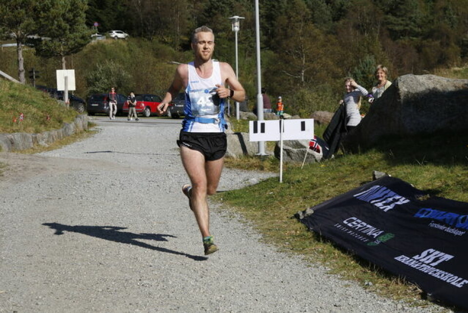 Mari Mauland og Tom E Halvorsen vant Preikestolen maraton Bjarthe_Westerheim_maal.jpg