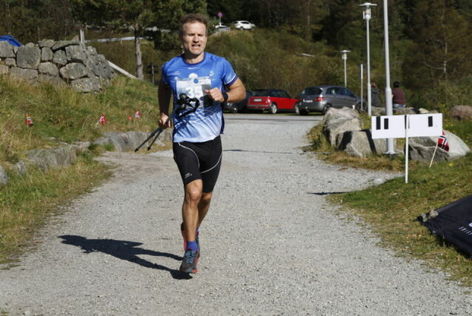 Mari Mauland og Tom E Halvorsen vant Preikestolen maraton Morten_Vistnes_maal.jpg