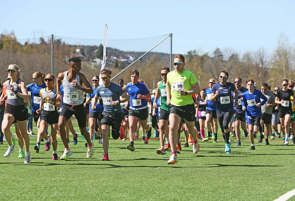 Senay Fissehatsion satte løyperekord på 10 km i Graabeinløpet Start-10km.jpg