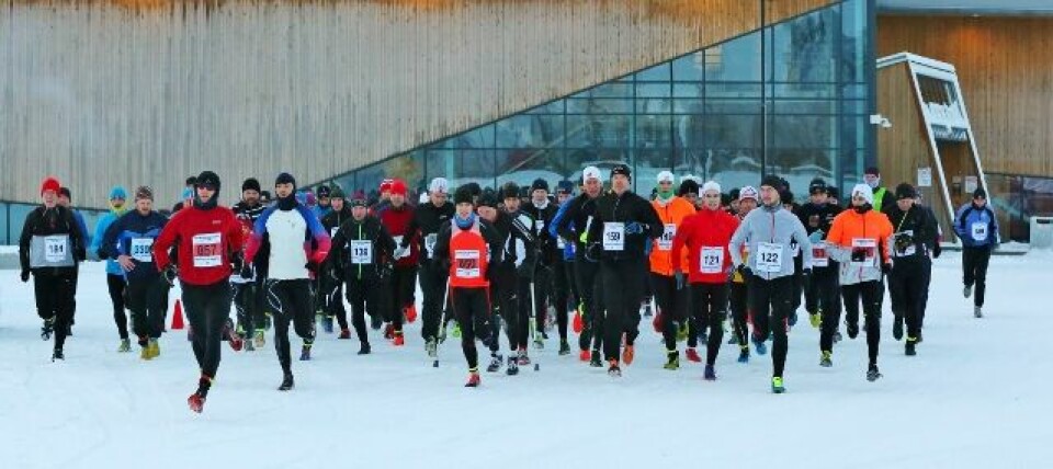 Vegard Ølstad og Marte Pedersen raskest i Vinterkarusellen ABIK-Jessheim_Starten (640x285).jpg