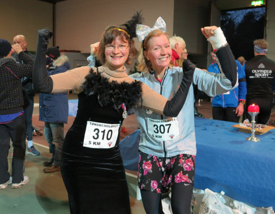 Fra Nyttårsløpet i Tønsberg 2015: 310 Turid Marstad Safavi og 307 Hildegunn H.N. Roberg (foto: Christian Prestegård). Fra Nyttårsløpet i Tønsberg 2015: 310 Turid Marstad Safavi og 307 Hildegunn H.N. Roberg (foto: Christian Prestegård).