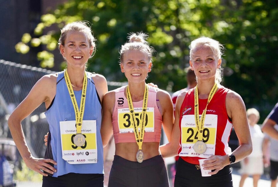 Camilla Bønøgård (midten) vant 10 km i Christian Frederik-løpet foran Sigrun Gjølberg (til høyre) og Karoline Nikolaisen (venstre). (Alle foto: arrangøren) Camilla Bønøgård (midten) vant 10 km i Christian Frederik-løpet foran Sigrun Gjølberg (til høyre) og Karoline Nikolaisen (venstre). (Alle foto: arrangøren)