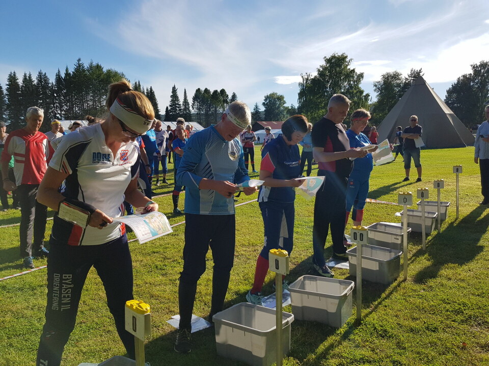 Sprint o-løp på Norsk skogmuseum Klare til start.jpg