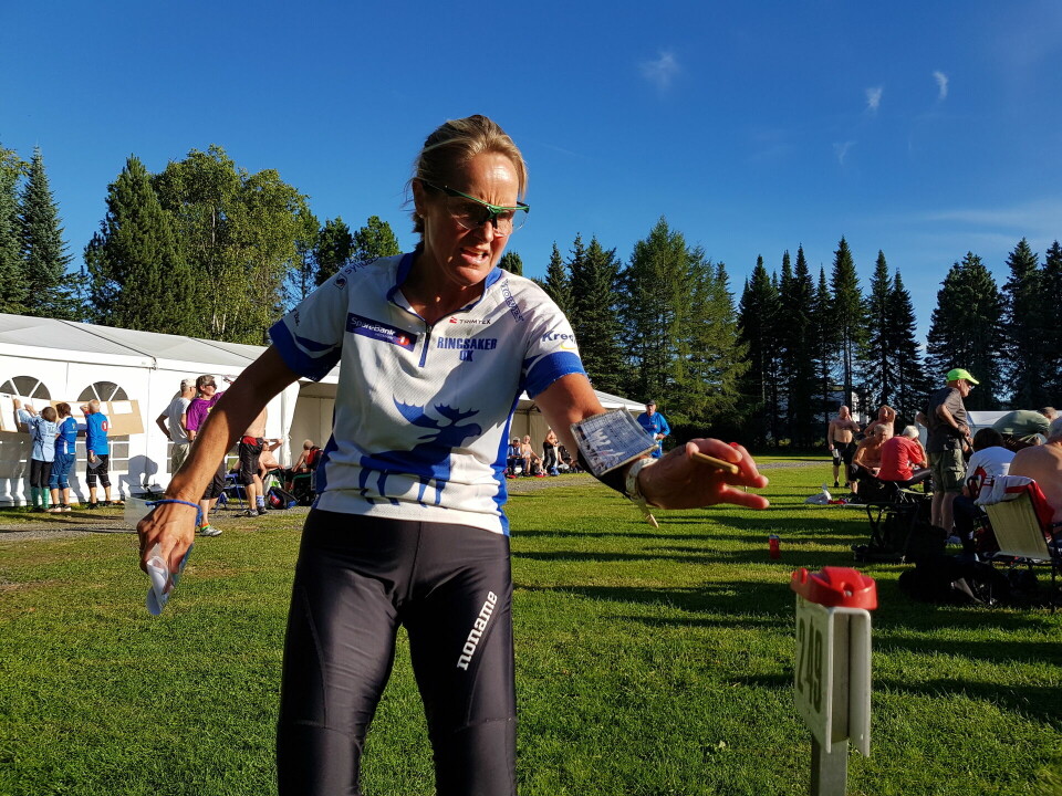 Sprint o-løp på Norsk skogmuseum Anne Marit Bordal målstempler.jpg