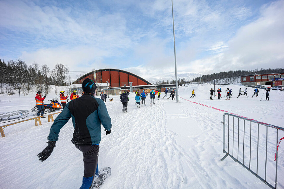 Norges første trugeløp arrangert i Tromsø Tromsø Skistadion .jpg