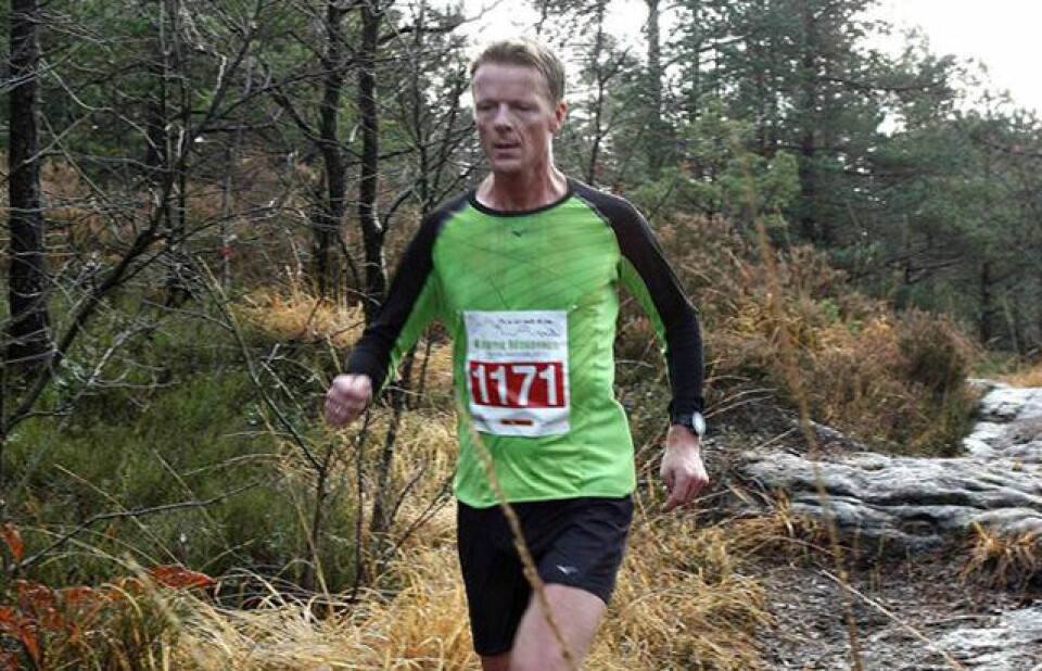 Herrevinner: Ole Kristian Heggheim, Kristiansand Løpeklubb, satte ny løyperekord på 21 km på tida 1.38.19. Foto: Arrangøren Herrevinner: Ole Kristian Heggheim, Kristiansand Løpeklubb, satte ny løyperekord på 21 km på tida 1.38.19. Foto: Arrangøren