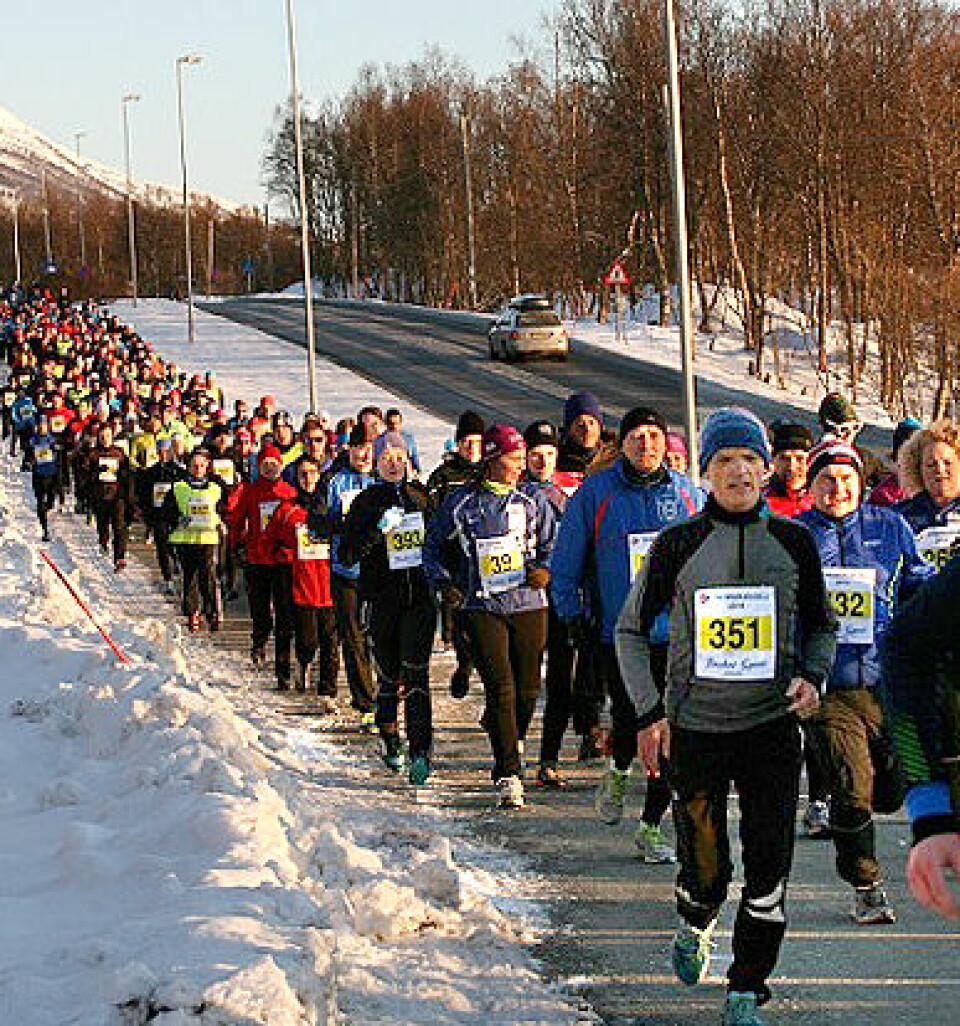 399 i første løpet i Tromsøkarusellen Tromsoekarusell_start_ingress