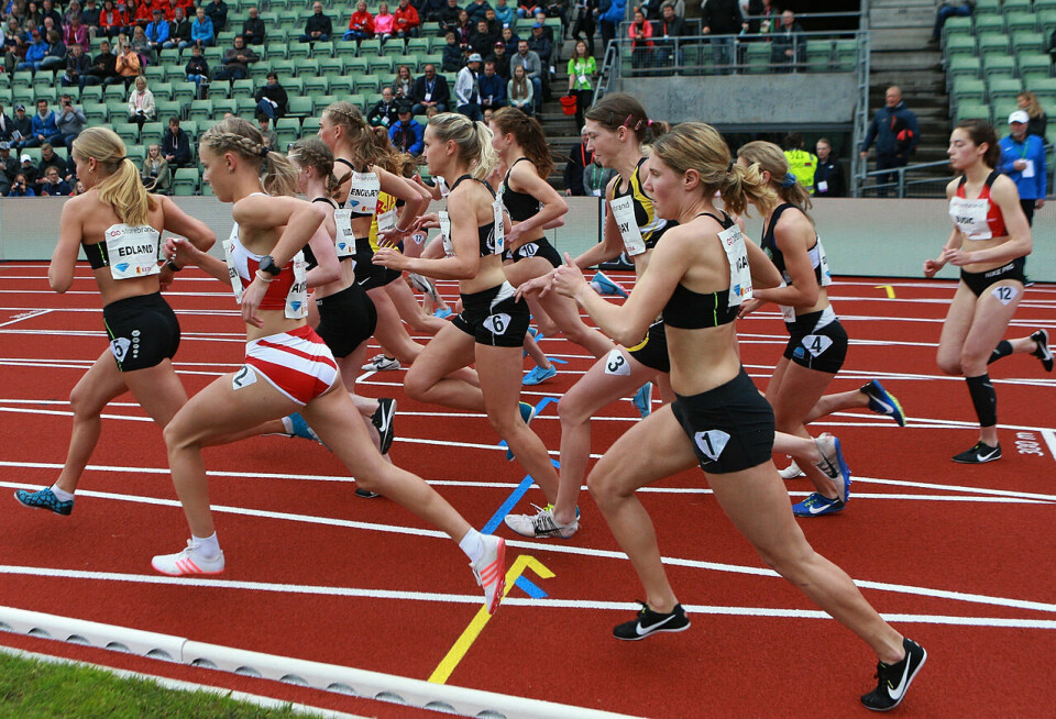 Mina Anglero vant 1500 m, men farta underveis var for ujevn til pers 1500m_kvinner_start_2_1280_AZ3T2578.jpg