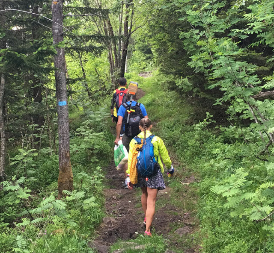 Rett til Værs innledet Motbakke-cupen i Maridalsalpene Tre_paa_vei_mot_toppen_2016-06-07 17.31.27.jpg