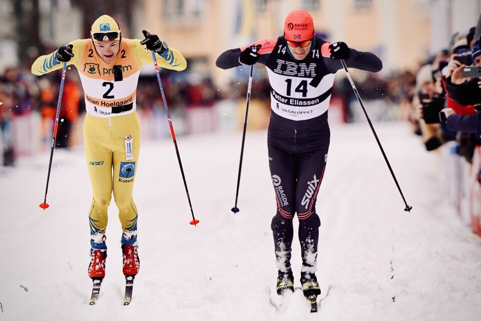 Vasaloppet søndag bare for eliten, Marit Bjørgen debuterer Spurten_herrer_foto_Magnus_östh.jpg