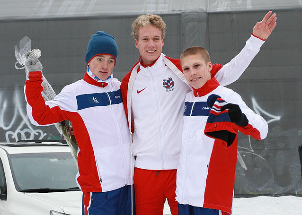 Nordisk: Stian Ø Aarvik og Simen H Haugen nr. 2 og 3 i juniorklassen Junior_menn_pall_individuelt_AZ3T4003.jpg