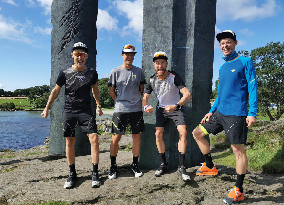 Tom Erik Halvorsen, Odd Einar Tveit, Rune Eie og Hans Olav Ystheim Undseth (fra venstre) er klar for en skikkelig ultraekspedisjon i den norske fjellheimen. (Foto: Roy Andre Erland) Tom Erik Halvorsen, Odd Einar Tveit, Rune Eie og Hans Olav Ystheim Undseth (fra venstre) er klar for en skikkelig ultraekspedisjon i den norske fjellheimen. (Foto: Roy Andre Erland)