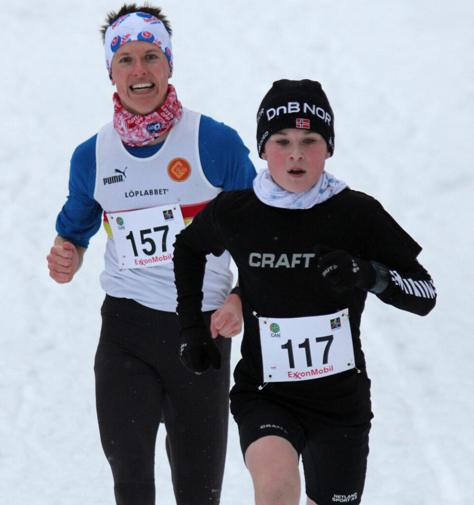 Jakob Ingebrigtsen perset på snøføre 1-rundeduellen_Jakob_Ingebrigtsen_Lars_Roettingen