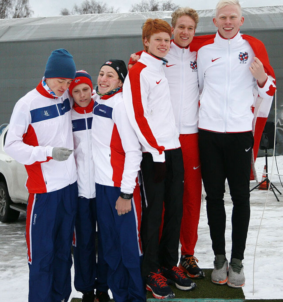 Nordisk: Stian Ø Aarvik og Simen H Haugen nr. 2 og 3 i juniorklassen Pall_junior_menn_Norge_paa_trinn_2_AZ3T4016.jpg