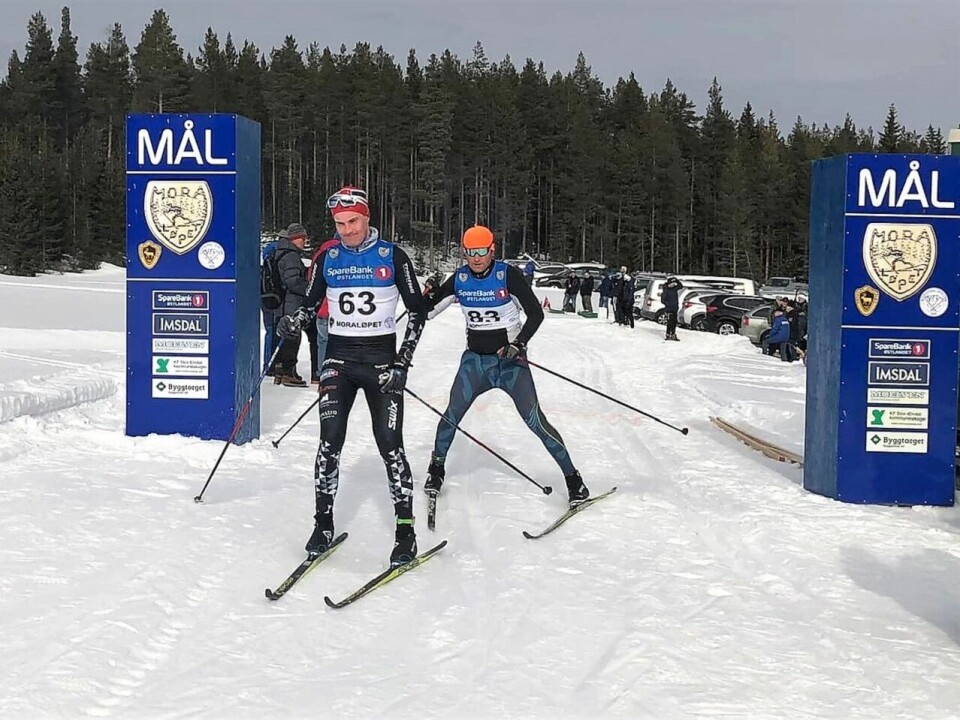 Real spurtduell i det 81. Moraløpet mellom Koppang og Rendalen Sigurd Eggen og Nils Granrud.jpg