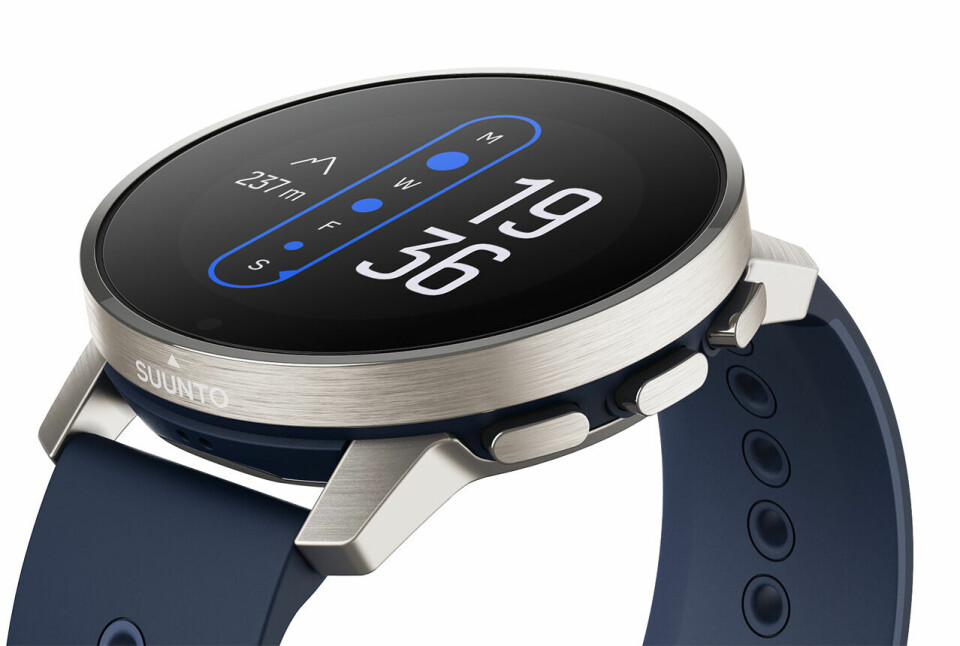 Suunto 9 Peak er en lett og elegant sportsklokke. På bildet ser vi titanium-versjonen. (Alle foto: Suunto) Suunto 9 Peak er en lett og elegant sportsklokke. På bildet ser vi titanium-versjonen. (Alle foto: Suunto)