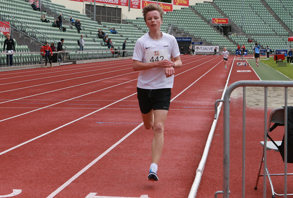 Tjalvelekene med 2000 m og 3000 m lørdag Maalgang_2000m_G15_Hesjedal-Tronstad_Halle_Haugen_AZ3T9783.jpg