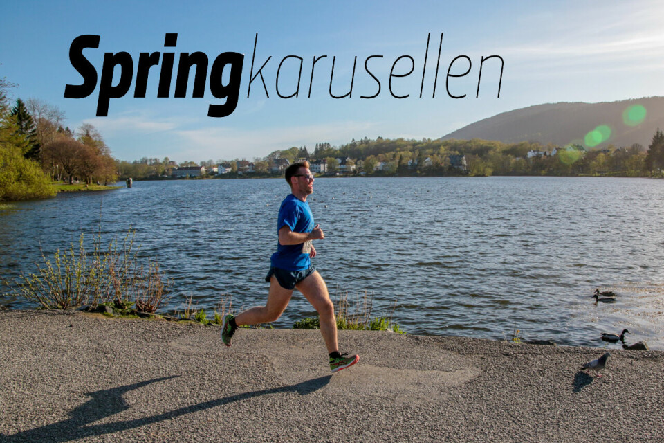 Springkarusellen er en serie med løp som går i en fast løype rundt Tveitevannet i Bergen. (Foto: Arne Dag Myking) Springkarusellen er en serie med løp som går i en fast løype rundt Tveitevannet i Bergen. (Foto: Arne Dag Myking)