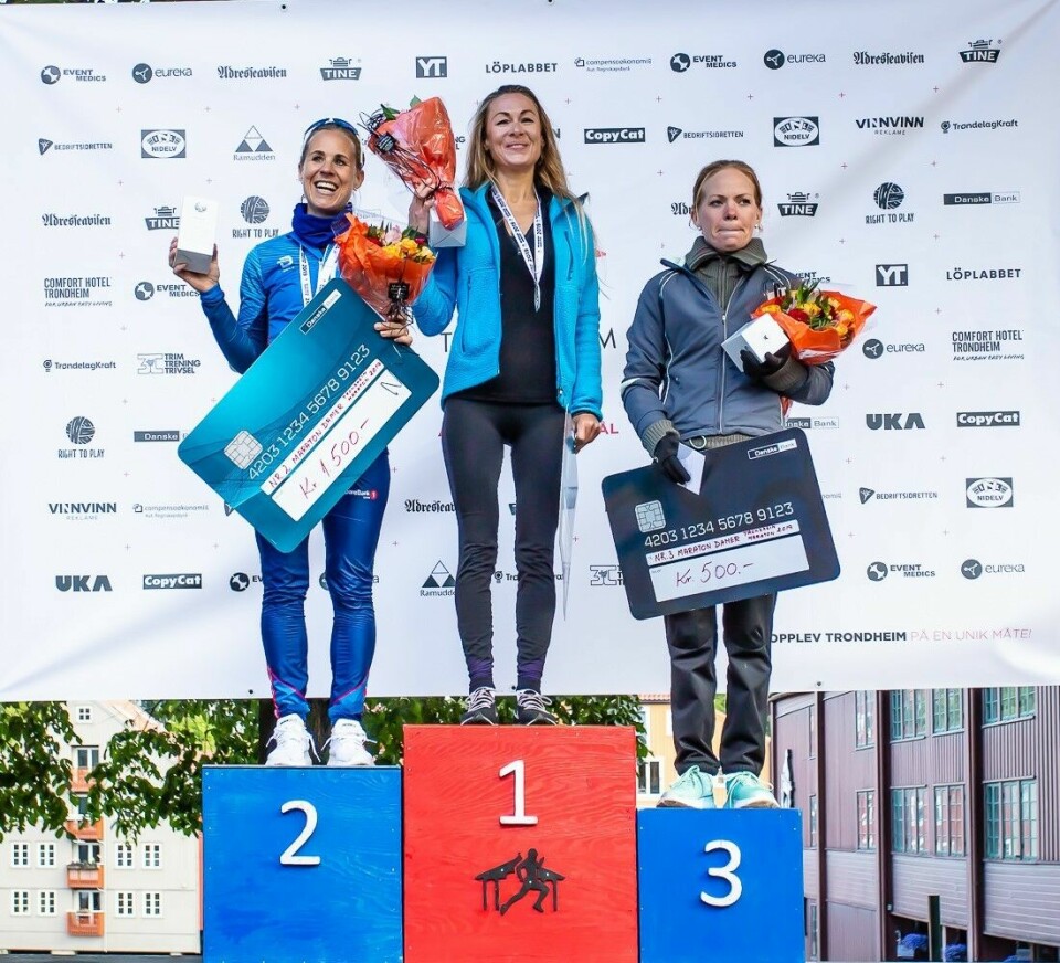 Rekordstort Trondheim Maraton med 67 % deltagervekst Pallen_kvinner_maraton.jpg