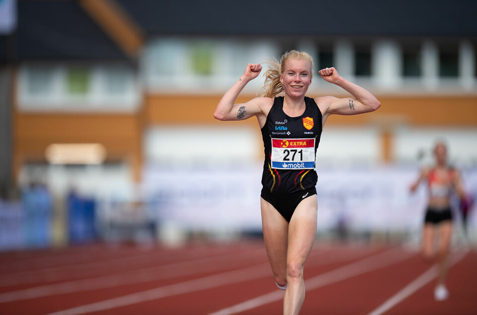 Under NM i Kristiansand kunne Ida Meli Narbuvoll juble for gull på 10 000 m. (Foto: Samuel Hafsahl) Under NM i Kristiansand kunne Ida Meli Narbuvoll juble for gull på 10 000 m. (Foto: Samuel Hafsahl)