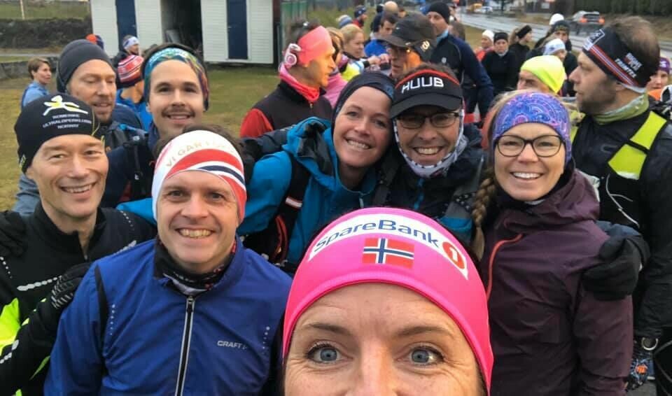 Gunneklev Ultra - årets første norske ultraløp Jeanette_VIka_startfelt_selfie.jpg