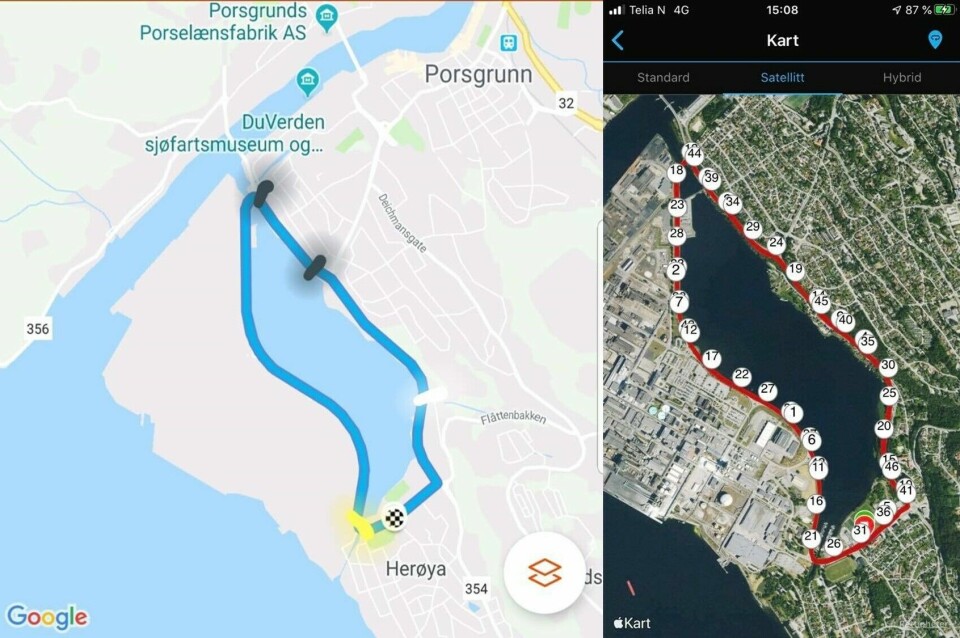Gunneklev Ultra - årets første norske ultraløp Løypa_GPS+løypekart.jpg