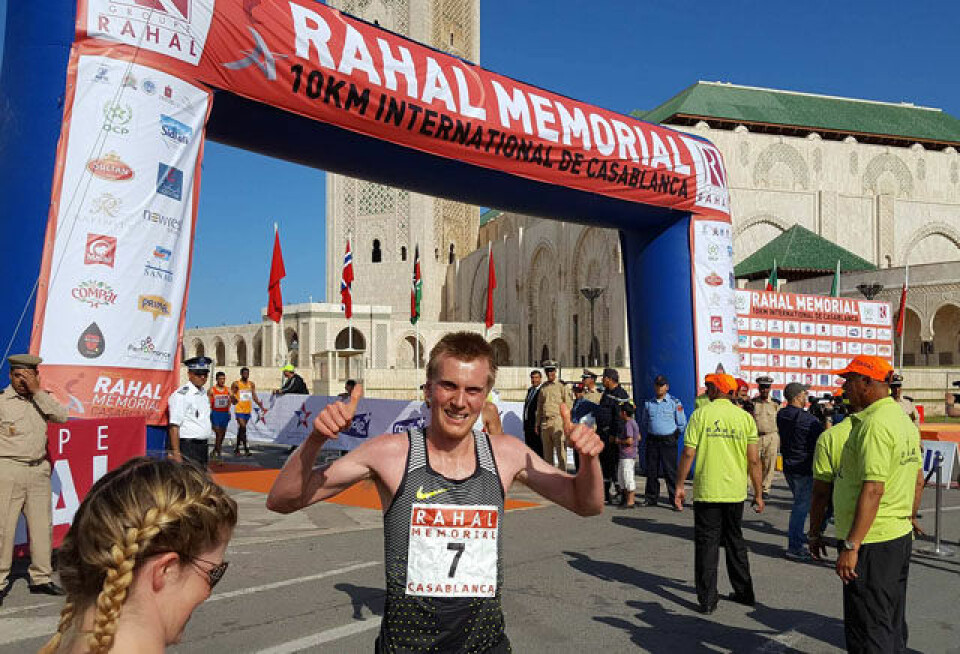 Sondre har grunn til å glise etter løpet i Casablanca. Foto: Martin Kjäll-Ohlsson Sondre har grunn til å glise etter løpet i Casablanca. Foto: Martin Kjäll-Ohlsson