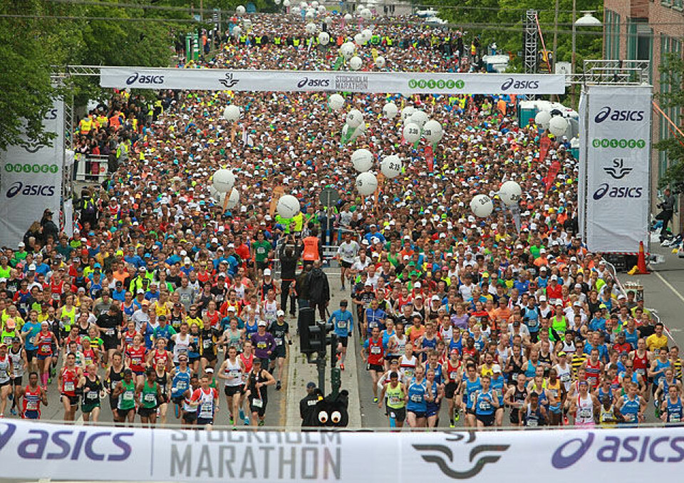 Fra starten av årets Stockholm Marathon som tradisjonelt er blant de utenlandske maratonløpene som har flest norske deltagere (Foto: Kjell Vigestad). Fra starten av årets Stockholm Marathon som tradisjonelt er blant de utenlandske maratonløpene som har flest norske deltagere (Foto: Kjell Vigestad).