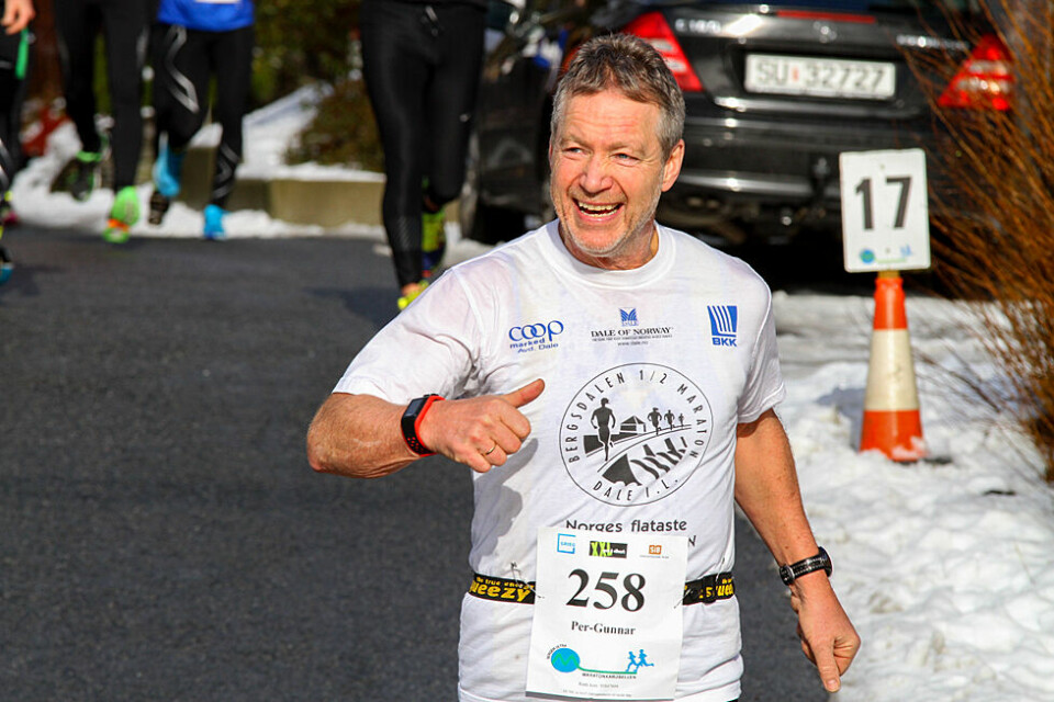 Per Gunnar Alfheim i et av sine mange løp i Maratonkarusellen. (foto: Arne Dag Myking) Per Gunnar Alfheim i et av sine mange løp i Maratonkarusellen. (foto: Arne Dag Myking)