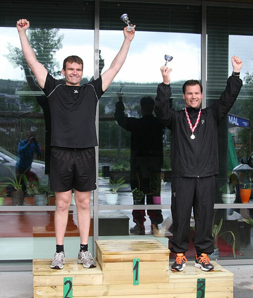Kørra og Riibe vant Sentrumsgateløpet 10km_glade_2_og_3_paa_pallen
