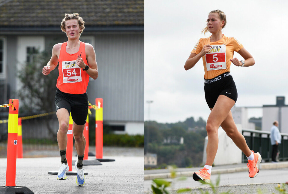Adrian Westlie og Kamilla Bønøgård vant 10 km i Halden Byløp 2021. (Foto: Bjørn Johannessen) Adrian Westlie og Kamilla Bønøgård vant 10 km i Halden Byløp 2021. (Foto: Bjørn Johannessen)