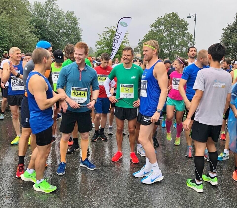 Nesten 3000 løp Ringeriksmaraton, stafett og individuelt Godt_humør_start.jpg