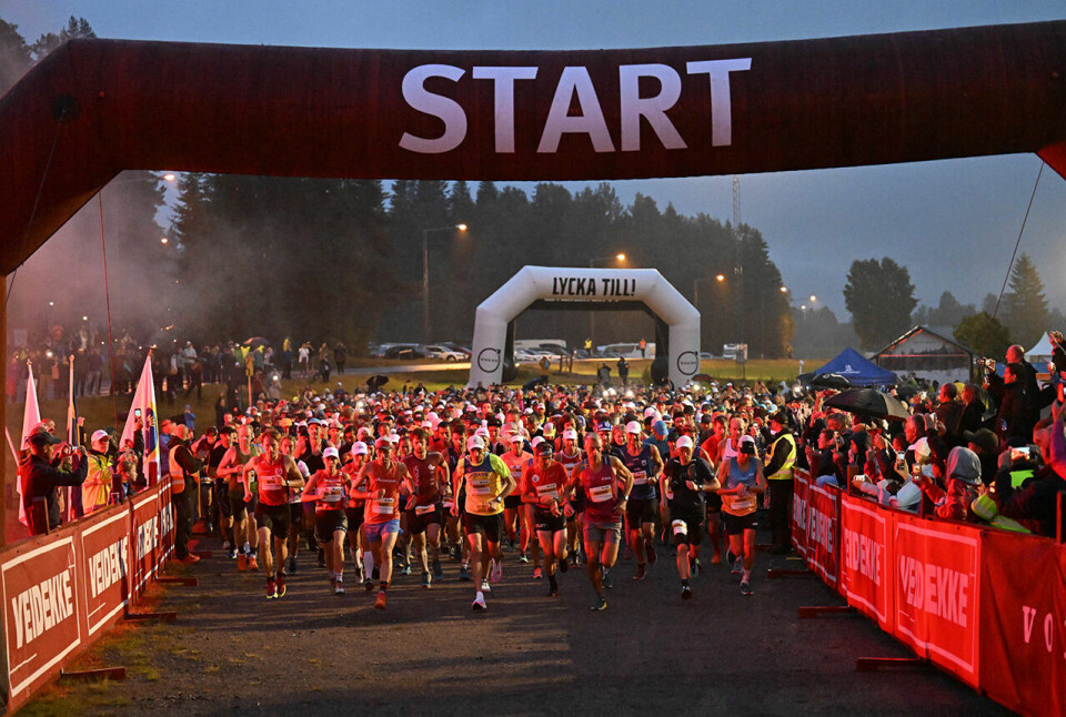 Ultravasan 90 km hadde i år 1090 fullførende deltakere. Her har starten gått. (Alle foto: Vasaloppet) Ultravasan 90 km hadde i år 1090 fullførende deltakere. Her har starten gått. (Alle foto: Vasaloppet)