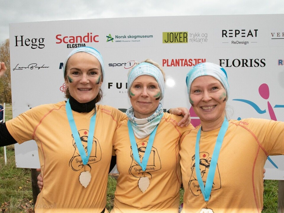 The Sisters, (fra v.) Rakel Enoksen Hagen, Monika Lothe Urke og Dorte Løvhaug Johnsen var beste lag i klassen for flest kvinner i årets Forest Run. (Foto: Andreas Kokkvoll) The Sisters, (fra v.) Rakel Enoksen Hagen, Monika Lothe Urke og Dorte Løvhaug Johnsen var beste lag i klassen for flest kvinner i årets Forest Run. (Foto: Andreas Kokkvoll)