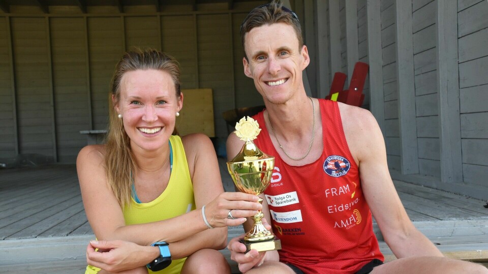 Vinnerne Monika Kørra og Magnus Torp Antonsen. (Foto: Risberget Turforening) Vinnerne Monika Kørra og Magnus Torp Antonsen. (Foto: Risberget Turforening)