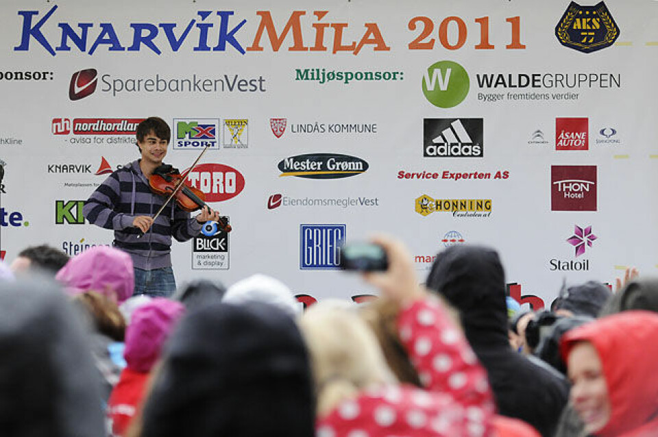 Gebrselassie som starter i barneløpet