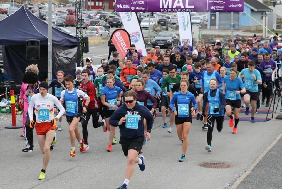 Flyplassløpet på Flesland 15. april er kontrollmålt Starten_2019.jpg